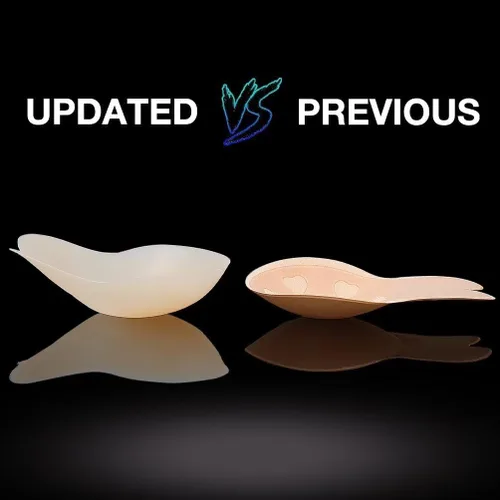 Vista 4 de Pasties - Brasier adhesivo para pezones, sin espalda y levantamiento de senos, para mujer, reutilizable, con calcetines invisibles, Beige