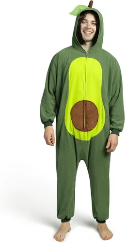 Vista 7 de Spooktacular Creations Pijama unisex de aguacate para adultos con sombrero para disfrazarse, juego de rol, disfraz de Halloween, color verde