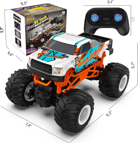 Vista 6 de Camión monstruo RC a escala 1:16 - Camión todo terreno de 2.4GHz para niños de 4 a 12 años, camión RC todoterreno de 20 Km/h, regalo de Navidad