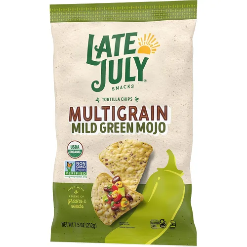 Vista 8 de LATE JULY Snacks - Chips de tortilla orgánica de mojo verde suave, 7.5 onzas (paquete de 12)
