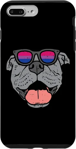Vista 9 de Funda para iPhone 14 Pitbull Dog LGBTQ Bisexual Flag Gay Pride Ally Bi Dog Lover