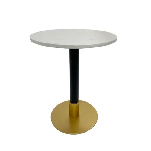 Vista 2 de Mesa auxiliar DKD Home Decor Blanco Negro Dorado 50 x 50 x 61 cm