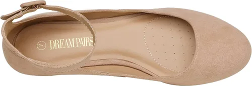 Vista 3 de Dream Pairs Revona - Zapatos planos para mujer, con correa para tobillo y plataforma baja
