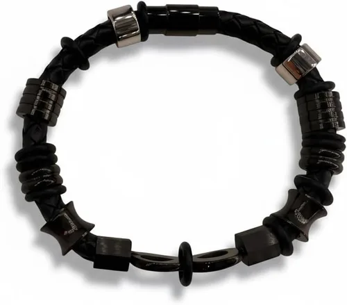 Vista 8 de Men’s Leather Bracelet – Stainless Steel Clasp, Adjustable Wrap Design, Stylish Jewelry Gift for Him