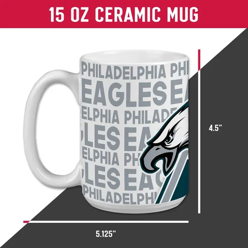 Vista 73 de Rico Industries NFL Football San Francisco 49ers - Taza de café de cerámica blanca de 15 onzas para fanáticos de la NFL