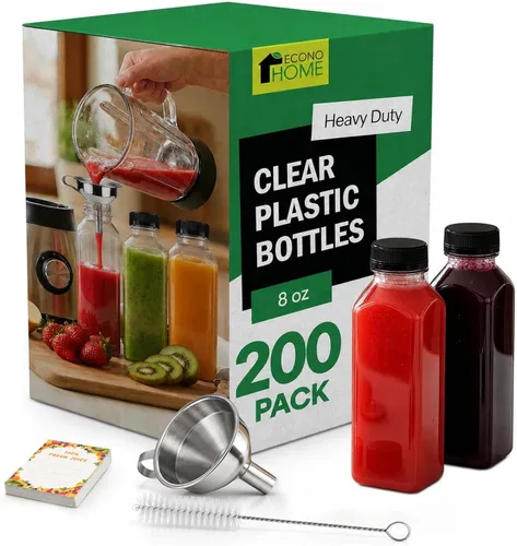 Vista 23 de EconoHome 16oz, paquete de 100 botellas de jugo sin BPA, a prueba de fugas