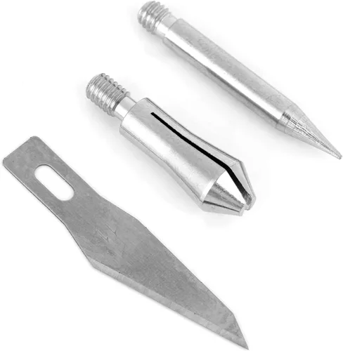 Vista 6 de Puntas de pluma de leña, 23 piezas de punta para quemar madera, puntas de pluma de combustión de madera, pirografía, trabajo tallado, kit