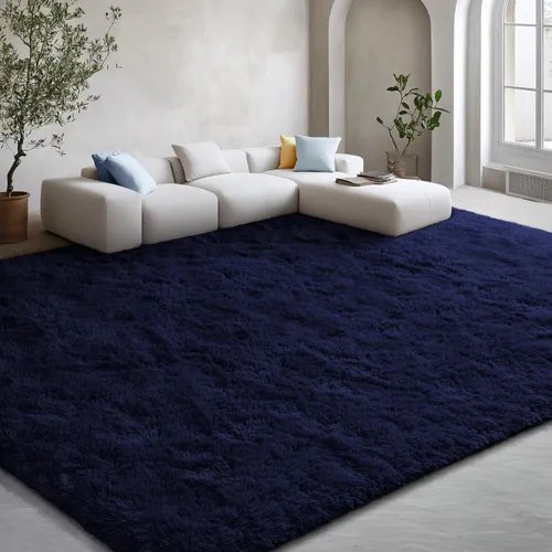 Vista 146 de EVOIONOS Alfombra Redonda Negra para Dormitorio, 4x4 Pies Alfombra de Área Circular Suave y Esponjosa para Sala de Estar, Alfombra Circular de Felpa