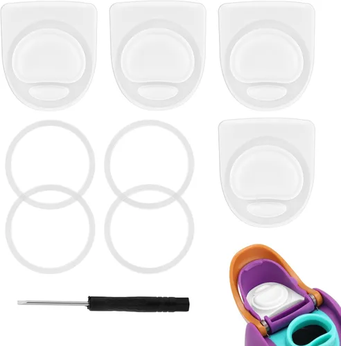 Vista 13 de 4 tapones de repuesto compatibles con Owala FreeSip de 24 onzas, 32 onzas, junta superior de tapa de botella de agua para Owala 19/24/32/40 onzas