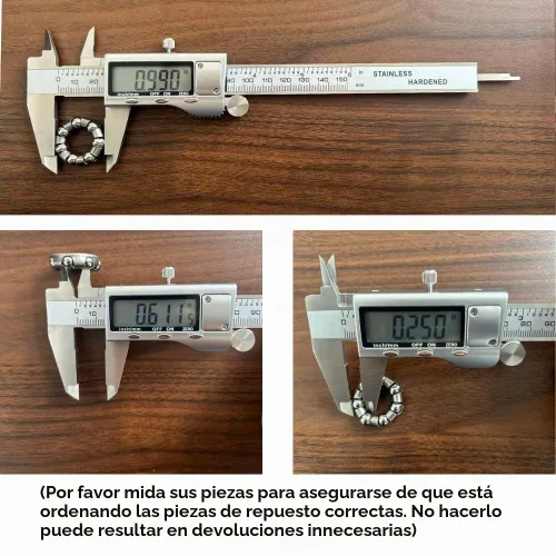 Vista 2 de Paquete de 4 jaulas de retención de rodamientos de bolas para bicicleta, rodamientos de bicicleta para servicio de rueda de cubo delantero