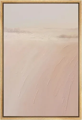 Vista 13 de MUDECOR Impresión en Lienzo Enmarcado Arte de Pared Pincelada Floral Abstracta en Tonos Neutros Cálidos Tonos Terrosos Ilustraciones Minimalismo