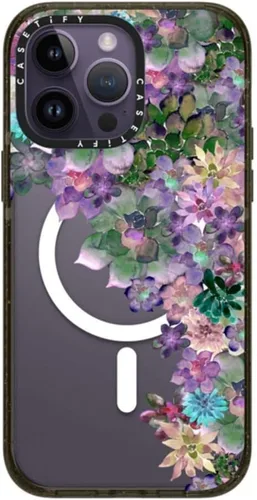 Vista 154 de CASETiFY Impact - Funda para iPhone 13 [protección contra caídas de 6.6 pies/compatible con Magsafe] Black Kingsnake, color negro transparente