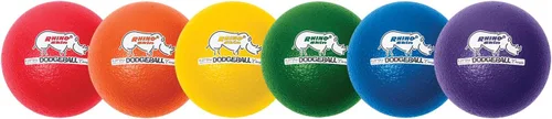 Vista 2 de Champion Sports Rhino Skin Dodgeballs: juego básico de 6 pulgadas para niños + juego de 8 pulgadas para niños mayores y adultos