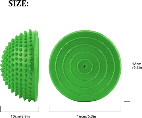 Vista 6 de Pelota de masaje de pies, pelotas inflables de PVC para yoga, antideslizantes, medio punto de masaje, bola de equilibrio para gimnasio, fitness