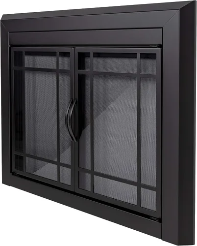 Vista 5 de Pantalla de vidrio para agradable fogata Hearth EA-5010 Easton, negro medianoche., EA-5012