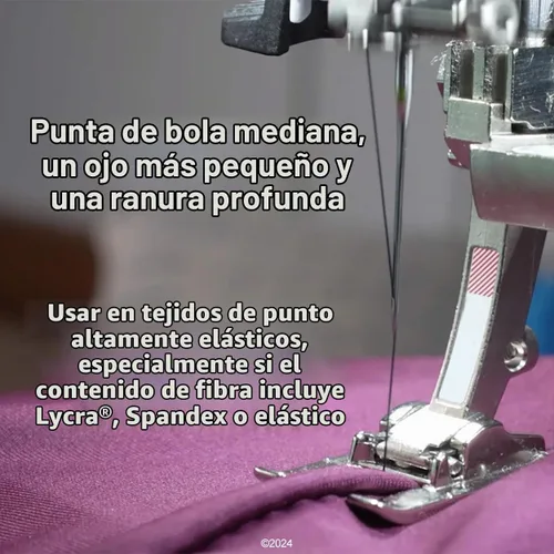 Vista 4 de 25 agujas para máquina de coser Schmetz Stretch 130/705H H-S Tamaño 90/14
