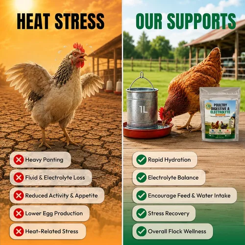 Vista 3 de Chicken Electrolytes & Supplement for Water, Natual Antibiotic for Chickens