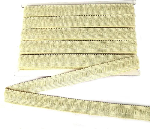Vista 16 de BEL AVENIR Ribete de flecos de costura beige de 13.7 yardas x 1 pulgada
