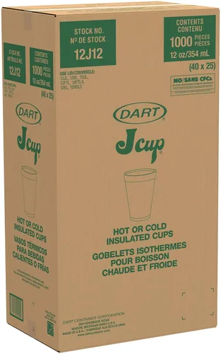Vista 4 de DART Taza de espuma 12J12 de 12 oz (caja de 1000)