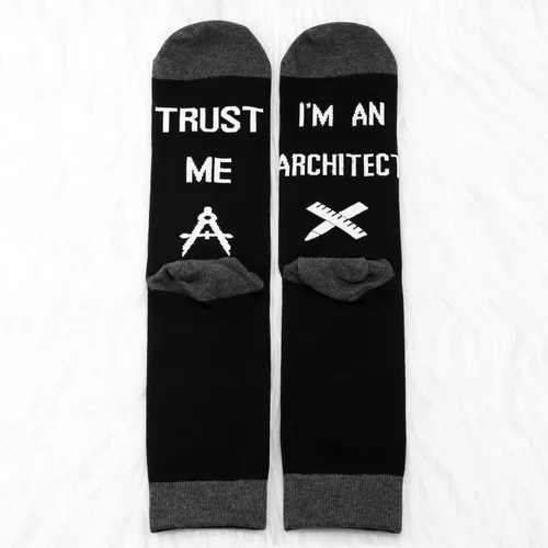 Vista 3 de MBMSO Regalos divertidos de arquitecto 2 pares de calcetines Trust Me I'm an Architect