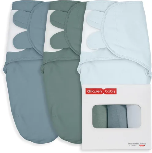 Vista 33 de GLLQUEN BABY Sacos de Dormir Envolventes Orgánicos para Recién Nacidos - Envolturas para Bebés de 0-3 Meses, Paquete de 3 Sacos Envolventes