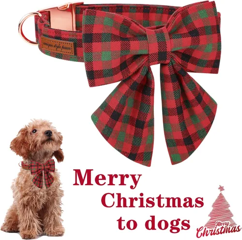 Vista 118 de Unique style paws - Collar para perros con corbatín, collar ajustable para perros y gatos, pequeño, mediano y grande