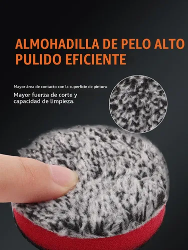 Vista 5 de SPTA Paquete de 10 almohadillas de corte de microfibra de 2 pulgadas, corte y pulido pesados, disco de acabado de microfibra para encerar y pulir