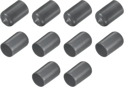 Vista 42 de uxcell 10 tapas de goma para extremos de 0.591 in de identificación, tapa de extremo redondo, protectores de rosca de tornillo, color negro