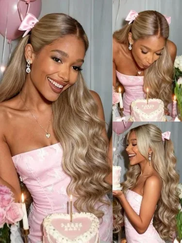 Vista 13 de Nadula Pre Everything Body Wave 13x4 Peluca de encaje frontal con cabello humano, onda corporal, con cordón elástico, sin pegamento, pre-arrancada
