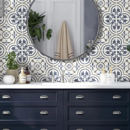 Vista 2 de MSI Zenzibar Encaustic - Azulejo de pared de porcelana mate de 8 pulgadas x 8 pulgadas para baño, azulejo de piso y salpicadero de cocina Azila