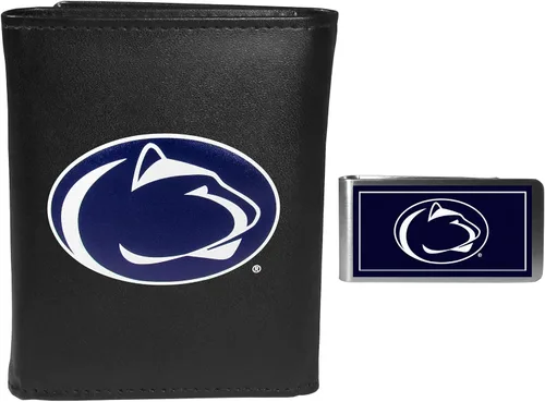 Vista 8 de Siskiyou Sports NCAA Unisex Tri-fold Wallet & Color Money Clip