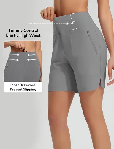 Vista 77 de baleaf Traje de baño de cintura alta de 3, 5, 7, 9 pulgadas, para mujer, de secado rápido, con bolsillos