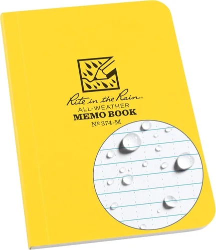Vista 12 de Rite in the Rain Cuaderno de bolsillo de cubierta suave resistente a la intemperie, 3.5 x 5 pulgadas, cubierta verde, patrón universal (No. 954)
