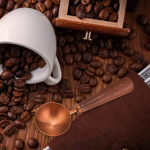 Vista 9 de Easyworkz Diego - Cafetera de café expreso de acero inoxidable de 6 tazas de 10 onzas, con cuchara de café retro de acero inoxidable con mango