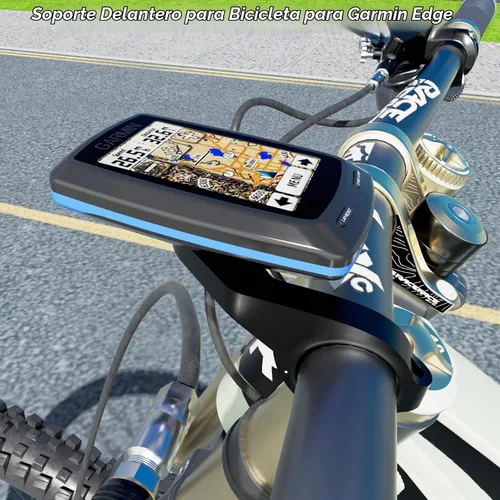Vista 3 de Soporte de bicicleta frontal para computadora GPS Garmin Edge, soporte de manillar de ciclismo extendido IIISOGNO para Edge