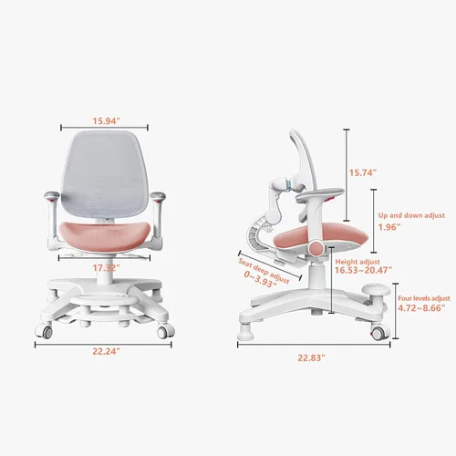 Vista 7 de FCD Escritorio y silla para niños, juego de escritorio y silla de estudio ergonómico, multifuncional, ajustable, mesa de dibujo y estación