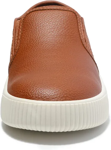 Vista 3 de HOMEHOT Tenis sin cordones para niños, zapatos bajos casuales de cuero vegano (niños grandes, niños pequeños)