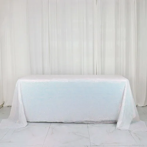 Vista 43 de Efavormart - Mantel redondo de lentejuelas brillantes de 120 pulgadas para banquetes de boda, fiesta, decoración del hogar