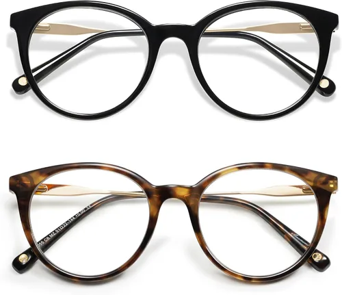 Vista 9 de AMOMOMA Round Reading Glasses for Women Readers AM6055