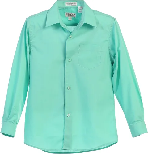 Vista 4 de Gioberti - Camisa de vestir manga larga lisa para niño