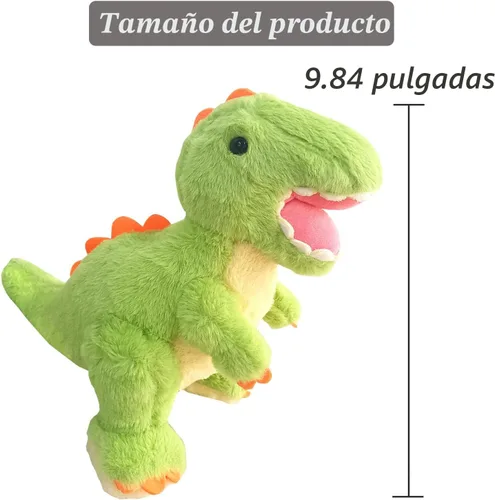 Vista 4 de Lindos Animales de Peluche de Dinosaurio Juguetes de Peluche, Peluches de Tiranosaurio de 9.84 Pulgadas, Grandes Regalos de Cumpleaños para Niños