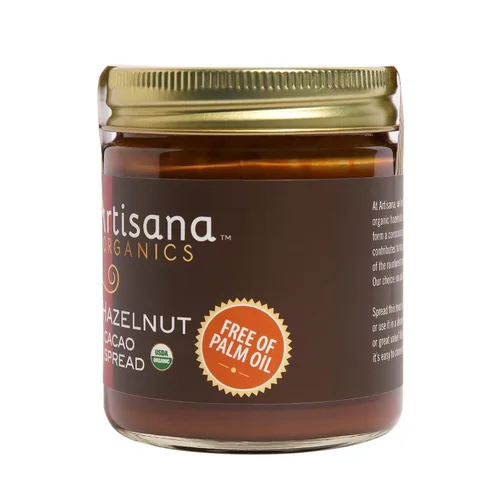 Vista 2 de Artisana Organics - Crema de cacao con avellana, 8 onzas Sin aceite de palma, endulzado con azúcar de coco