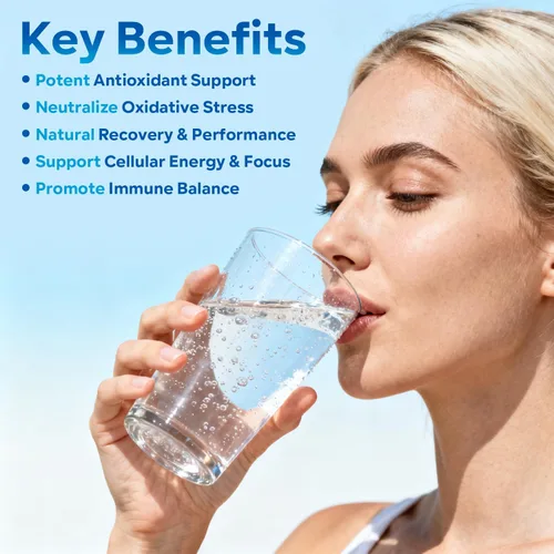 Vista 4 de Tabletas de agua de hidrógeno - Tableta de hidrógeno molecular de 16 PPM - 200 mg de magnesio - Tabletas de hidrógeno de disolución rápida para agua