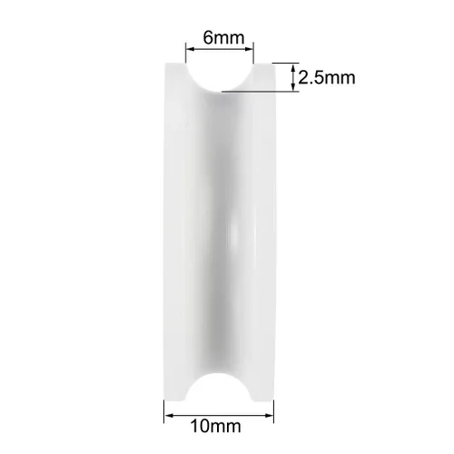 Vista 3 de uxcell U608ZZ 608 Nylon U Groove Rodamientos 0.315x1.181x0.394 in Doble Metal blindado (GCr15) Rodamientos de bolas de acero cromado 10pcs