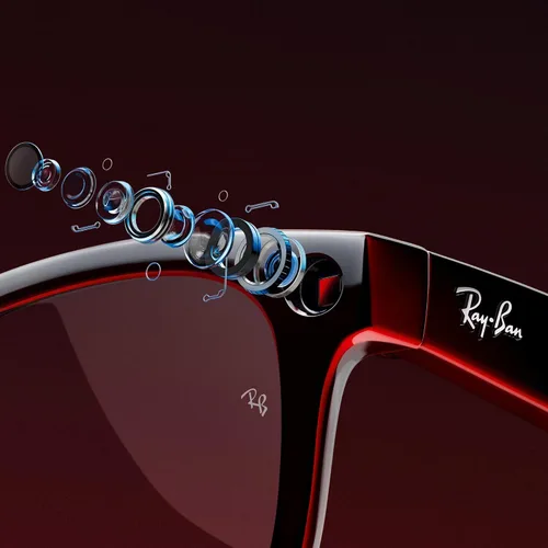 Vista 2 de Ray-Ban - Meta Smart Glasses - Headliner - Shiny Black G15 Green Polarized