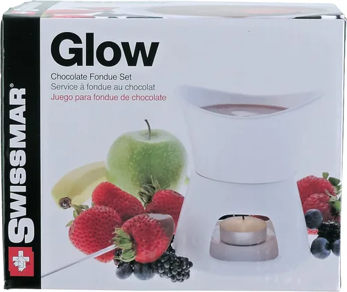 Vista 2 de Swissmar Juego de fondue de chocolate brillante, 7 piezas, cuenco
