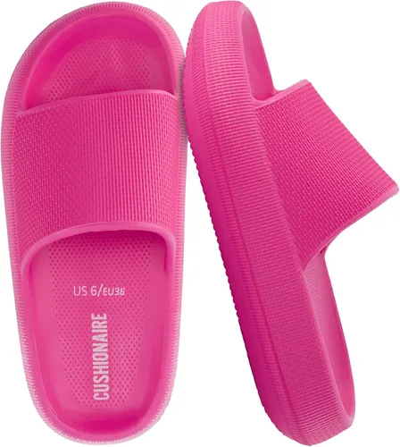 Vista 27 de CUSHIONAIRE Sandalias Feather de EVA para Mujeres – Cómodas Pantuflas Deslizables para Mujeres, Zapatos de Ducha para Interiores y Exteriores Verde