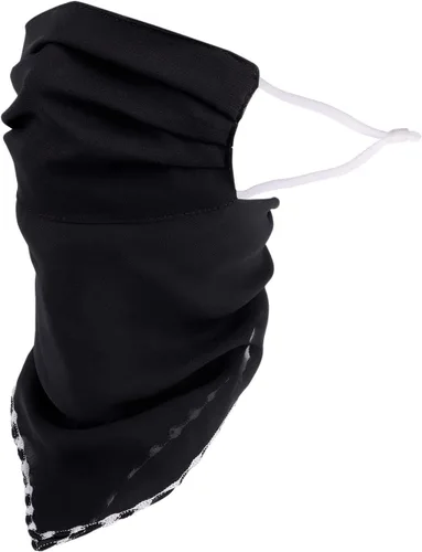 Vista 3 de Bufanda tipo bandana para mujeres y niñas, con cintas elásticas para las orejas, polaina para el cuello, pasamontañas, protección contra el polvo