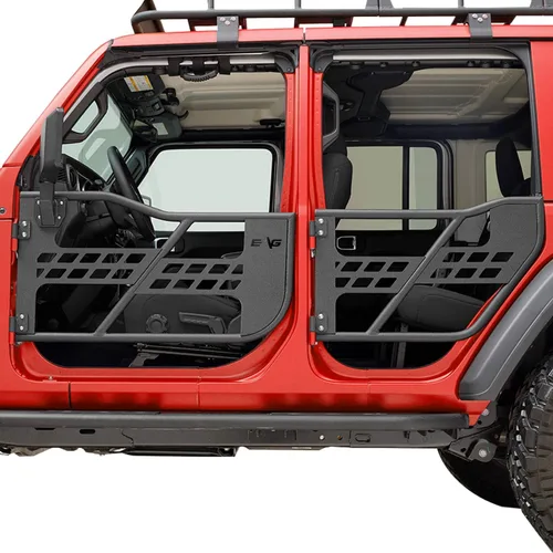 Vista 8 de EAG Puerta tubular Safari con espejo lateral para Wrangler JL 2018-2022 solo 4 puertas