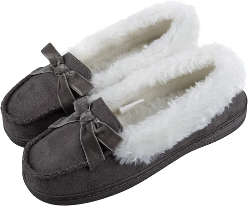 Vista 5 de Jessica Simpson Mocasín de microgamuza para interiores y exteriores para niña